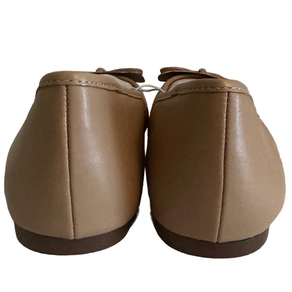 NWT J. Crew Nude Ballet Flats with Black Cap Toe - Picture 5 of 8